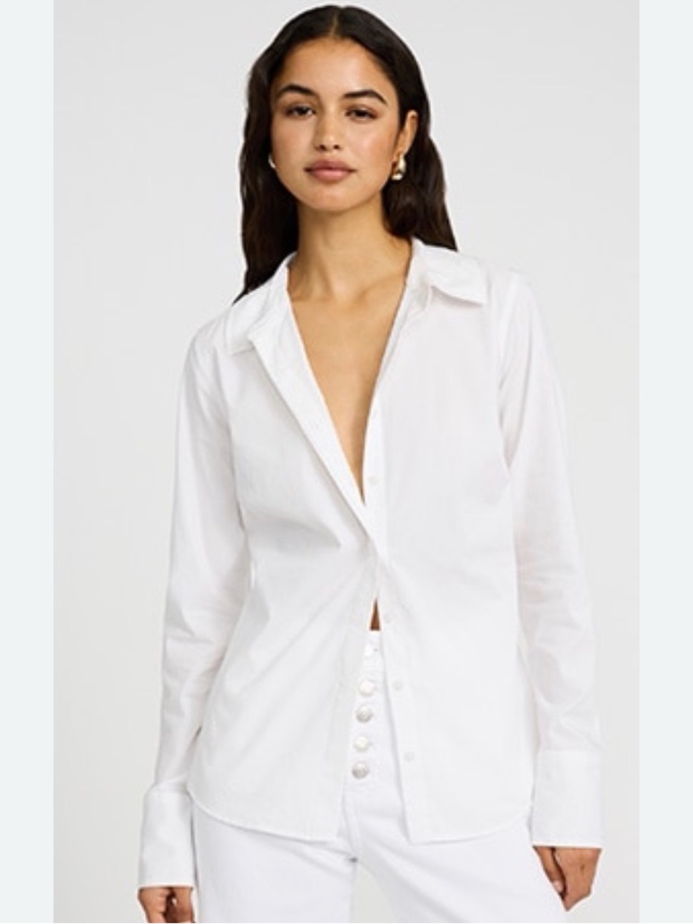Talbots White Long-Sleeve Dress Shirt - Classic Collar